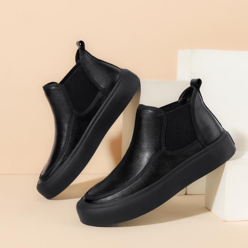 Men's Fashionable Genuine Leather Chelsea Boots - Versatile British Style Slip-On Shoes
