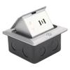 Floor Electrical Outlet Pop Up Damping Desktop Socket TYPEC Dual USB Interface US Standard