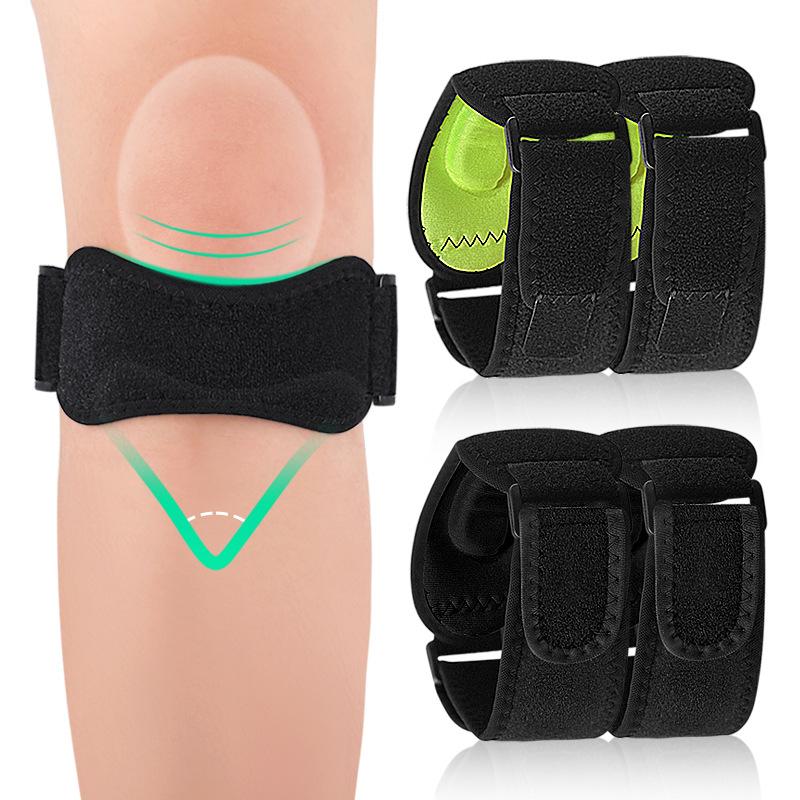 Bilateral Adjustment Type Hot-pressed Silicone Pad Patella with Knee Pads Running Sports Shock Absorption Fitness Patella with Knee Pads