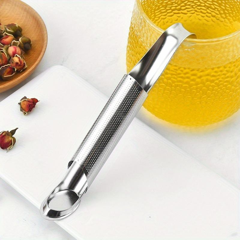 

Stainless steel curved tail tea strainer Household tea stick, tea filter, pipe tea infusion, tea filter, tea set accessories