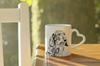 Dachshund - cup with a dog, adorable cup with a heart-shaped handle, universal gift from the Art-Dog brand