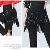 Pantalons Sexy à Franges Sequins pour Femmes Danse en Ligne Samba Latine Salsa Carré Gitba Vêtements de Danse Pantalons Scintillants