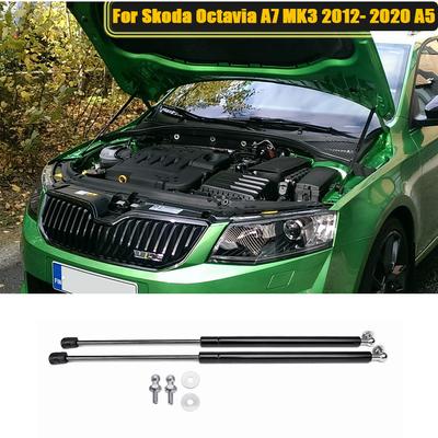 For Skoda Octavia A7 MK3 2012-  A5 MK2 2004-2013 Front Gas Spring Shock Hood Strut Damper Lift Support Car
