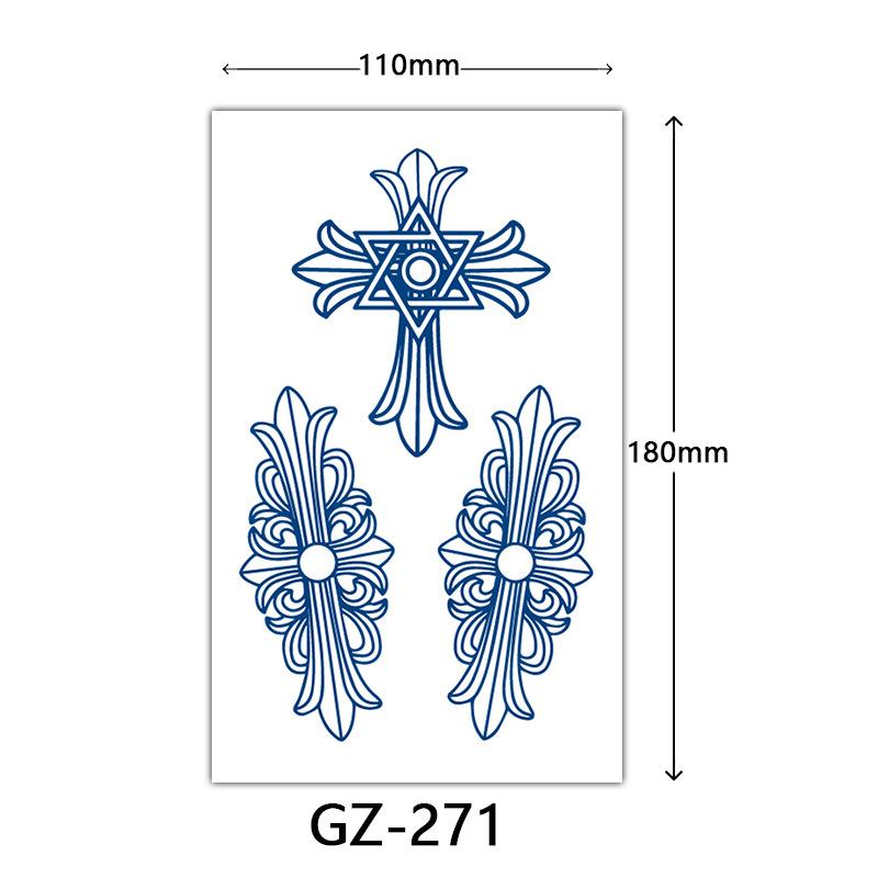 Herbal Semi-Permanent Tattoo Sticker, Semi-Permanent Tattoo Sticker, Anti-Rub, Anti-Sweat Tattoo