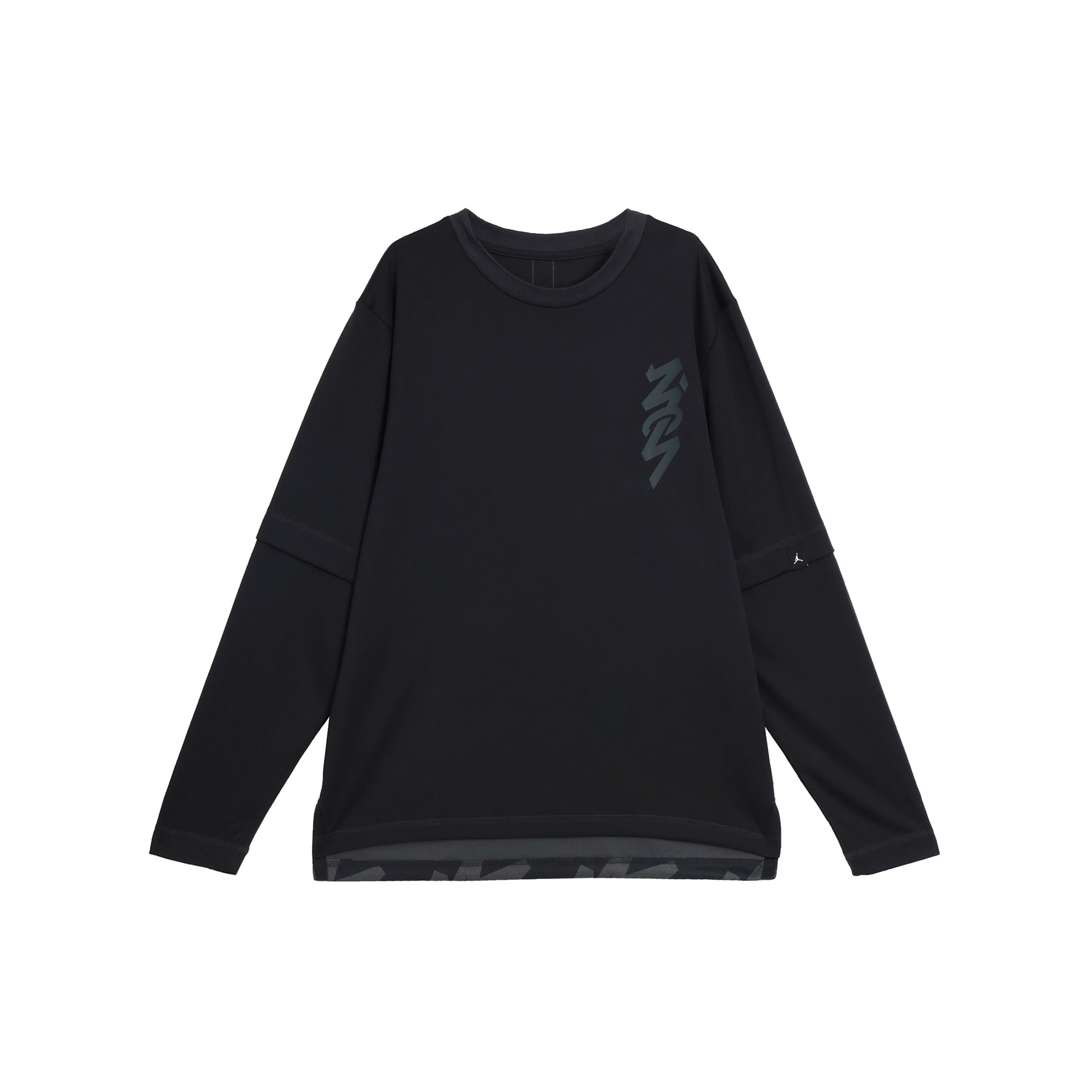 

Свободная футболка с логотипом Jordan Alphabet и круглым вырезом, мужские топы с длинными рукавами, черные DJ5872-010 L