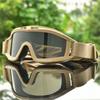 Tactical Windproof Goggles with Replaceable Lenses Adjustable Strap Protective Eyewear for Outdoor Sports Airsoft Paintball