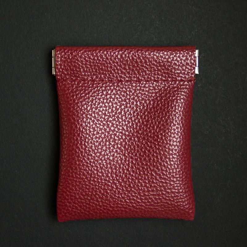 

PU Leather Coin Purse for Men Women Mini Change Purse Card Holder Headset Organizer Small Wallet Purse Data Cable Storage Bag красный