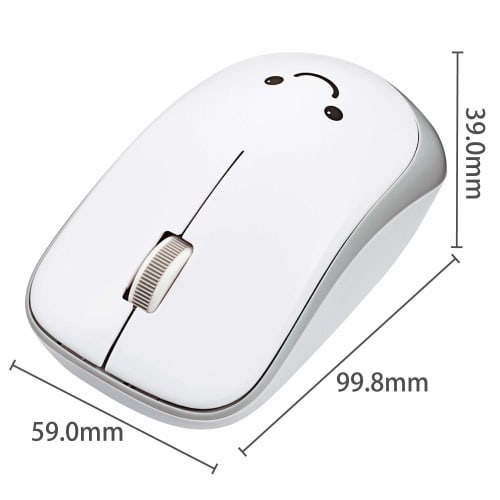 ELECOM Mouse Wireless (Receiver Included) M Size 3 Buttons IR Sensor Power Saving White M-IR07DRWH