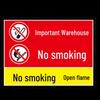 Plastic Fire Safety Warning Sign