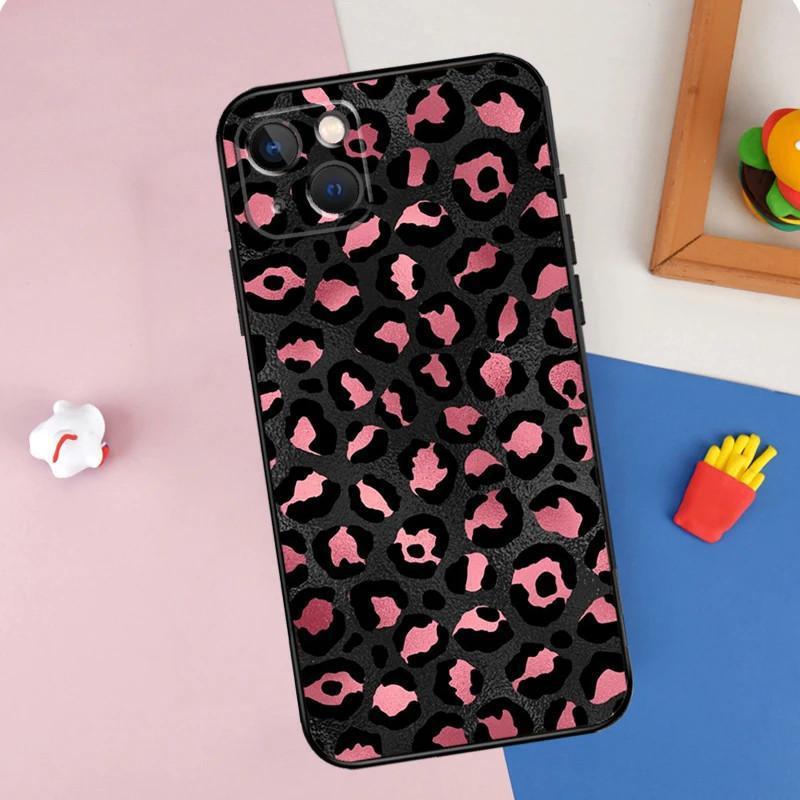 iPhone15 Mini mobile phone case, tiger leopard print leopard mobile phone case, painted anti-drop for anti-drop.