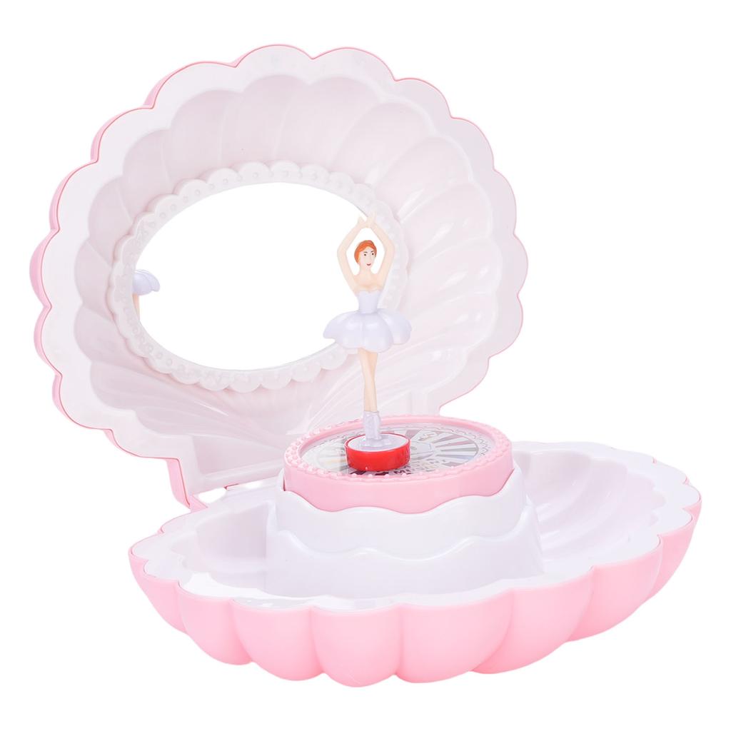 Kids Musical Jewelry Box Colorful Light Dancing with Makeup Mirror Musical Jewelry   for Girls