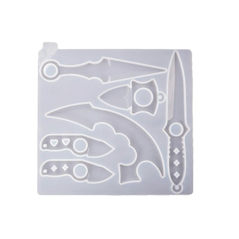 Ninja Tool Naruto Shuriken Keychain Resin Mold DIY Silicone Mold Knife Shape Keychain Mould