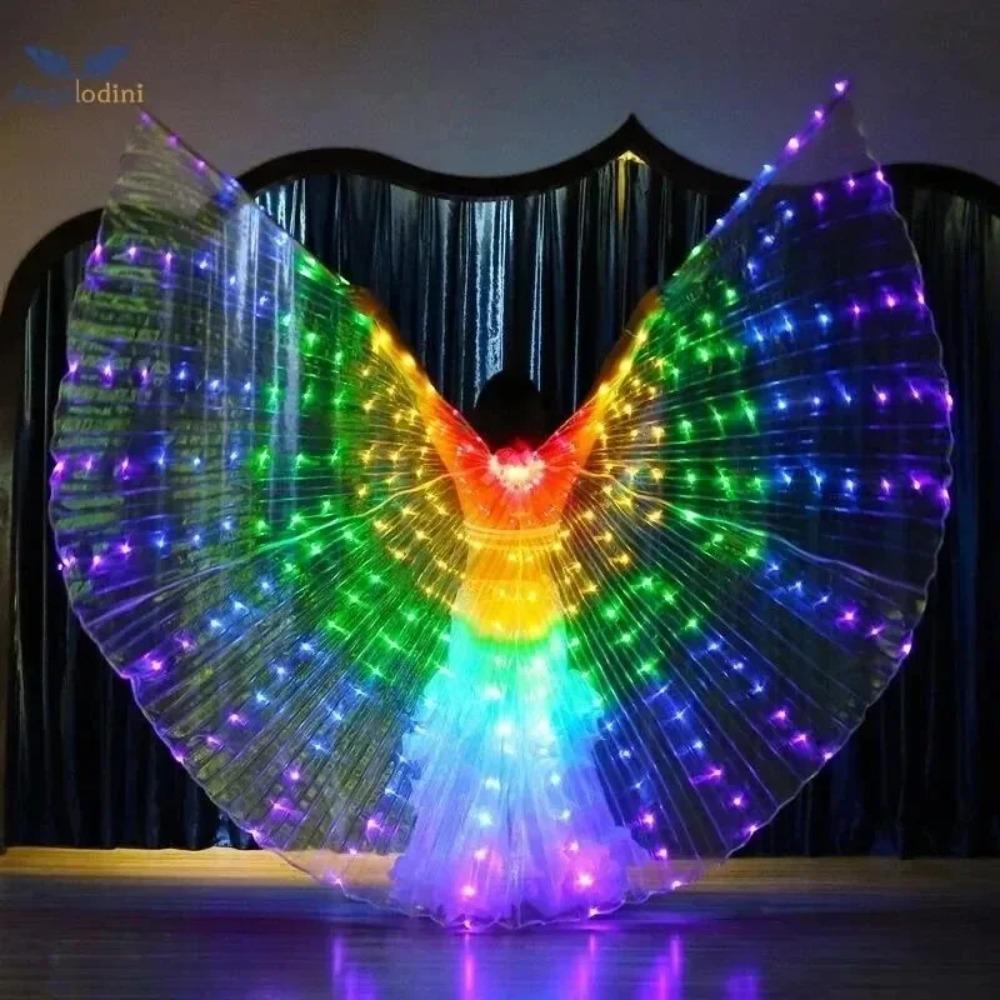 Belly Dance Wings LED Isis Shining Glow Prop For Halloween Performance Adult Angel Party Cosplay Stage Show