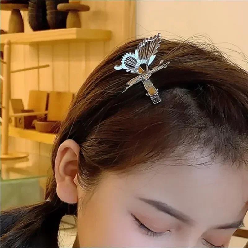 Luxury Butterfly Hair Clip Girl Side Top Clip Nostalgic Three-dimensional Metal Temperament Fairy Lovely Styling Tools Headwear