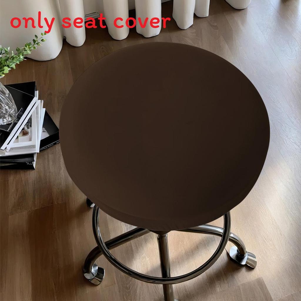 Modern Polyester Waterproof Round Stool Cover For Home Bar And Kitchen Decor