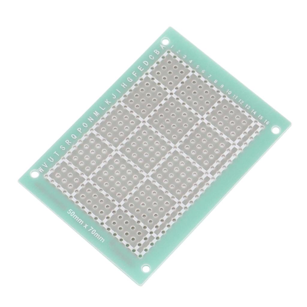 10-Pieces 50mm x 70mm Copper Strip PCB Board, 368 Holes Perfboard, Universal Stripboard Printed Circuit Board for Soldering Prototyping Testing