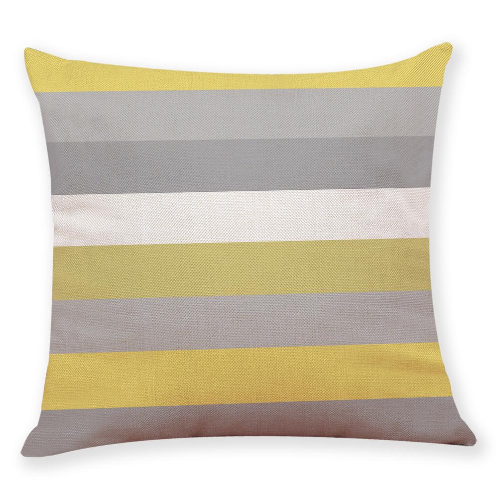 Geometric Gray Cushion Pillowcase Geometry Decorative Yellow Pillow Creative Home Decoration for Sofa Cushions Customized