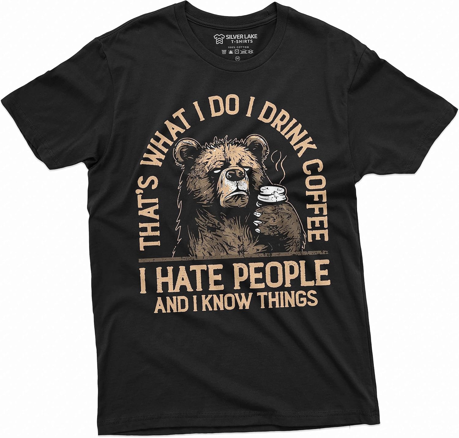 

Funny I Drink Coffee Hate People and Know Things t-Shirt Birthday Gift Wife Girlfriend Humorous tee 5XL різнокольоровий
