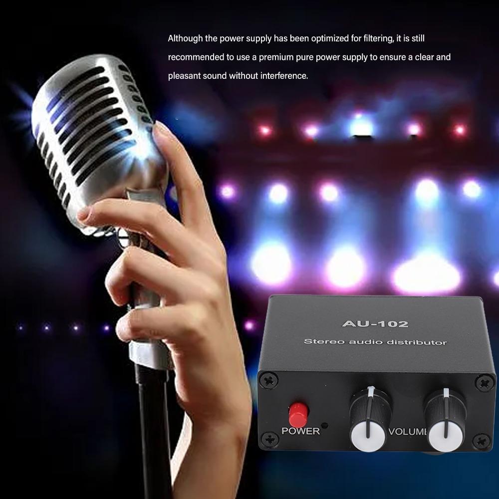 3.5mm 2 Channel Sound Amplifier 1 Input 2 Output Sound Preamplifier  DIY Audio Equipment