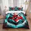 3pcs Set Wolf Spirit 1 Quilt Cover + 2 Pillowcases, All Seasons Bedroom Setting, Perfect for Home and Dorm Decor A188