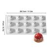 New 15-Cavity Mousse Cake Mold 3D Shape Easy Release Fruit Dessert Mold Non-Stick Heat-Resistant Pudding Mould Afternoon Tea