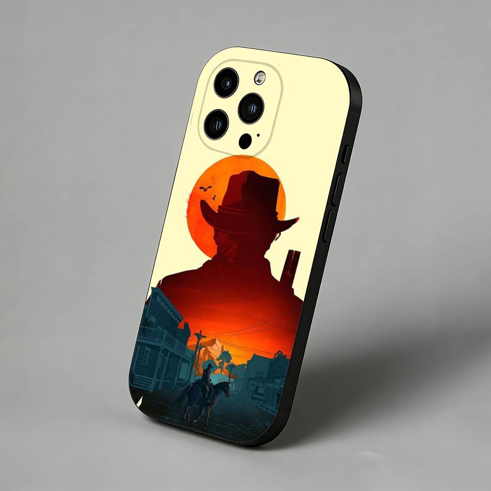 Red D-Dead R-Redemption Slim Back Phone Case for iPhone 17 Air 16 Pro Max 16e 15 Plus 14 13 Mini 12 11 Protective Cover