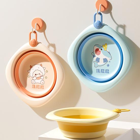 Skládací umyvadlo pro děti, Přenosné umyvadlo, Silný plastový lavor pro miminka, Domácí dětská malá miska