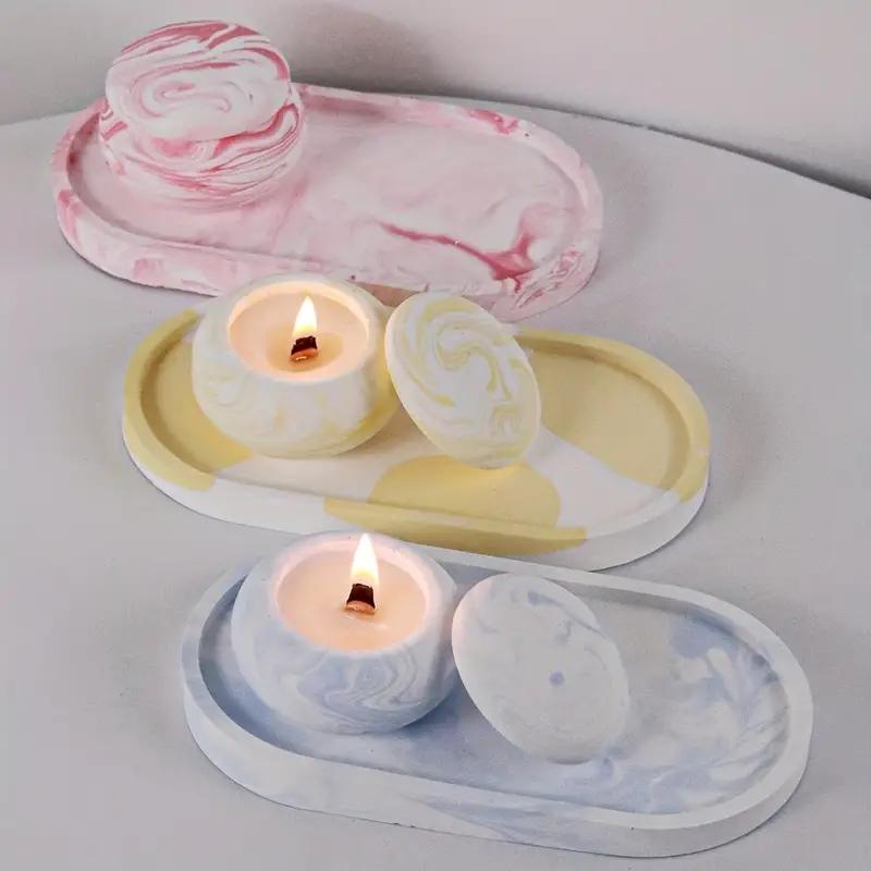 Small Round Jar with Lid Silicone Mold Cute Candle Cup Concrete Mold DIY Cement Jewelry Storage Box Epoxy Resin Mold Home Crafts