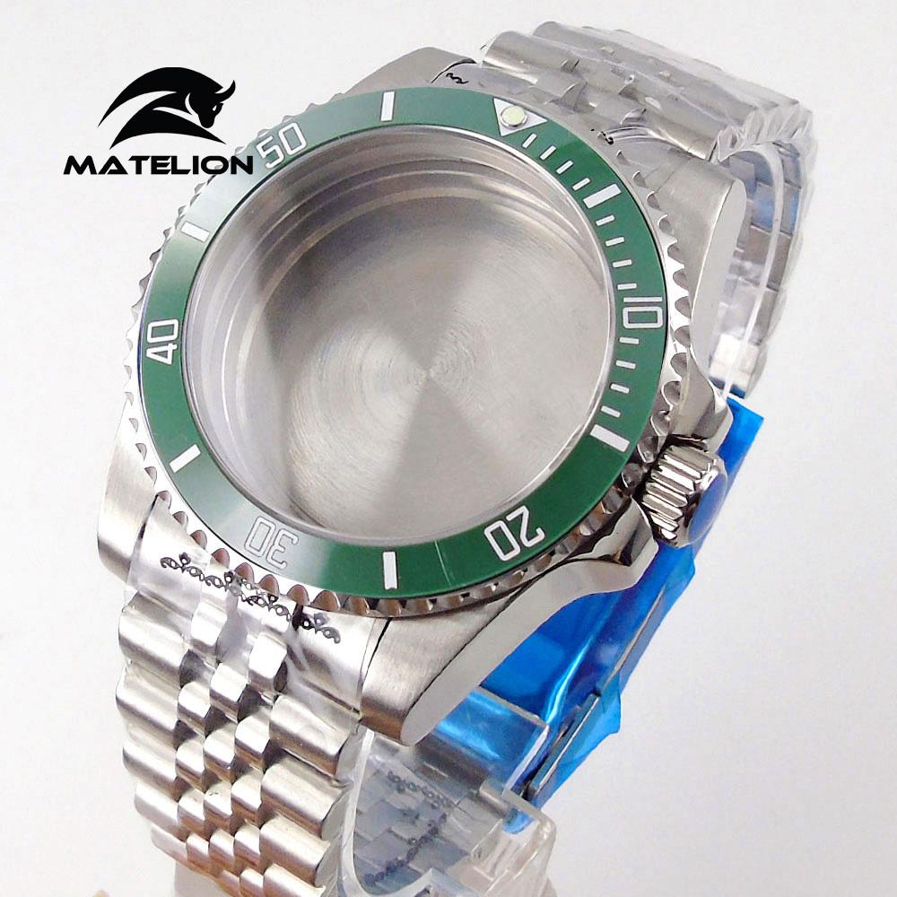 Matelion 200M Diving Case 40mm Fit NH35 NH36 NH34 GMT ETA 2824 PT5000 Watch Case Jubilee Bracelet Sapphire Glass Slide Buckle