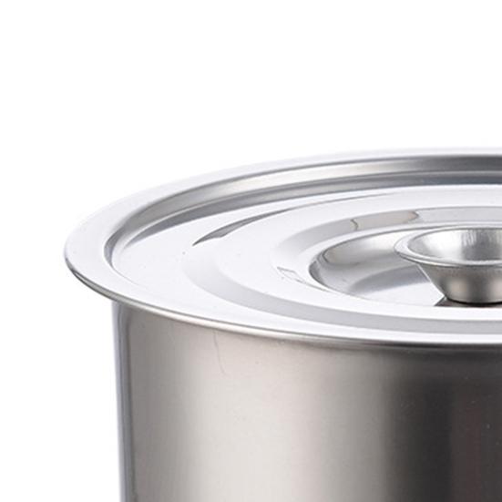 Öltank mit auslaufsicherem Deckel Edelstahlbehälter Großer Durchmesser Frittieröl Butter Schmelzen Soßenzubereitung Kochölhalter