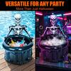 Aufblasbarer Totenkopf-Eiskübel, Halloween-Party-Getränkebecken, Skelett-Bierkühler zur Dekoration, Getränkeaufbewahrung für Outdoor-Treffen