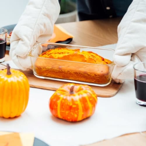 HARIO (Hario) Japanese-Made Heat-Resistant Glass Pound Cake Mold, 850ml, BUONO kitchen HPND-85-BK, Set of 6