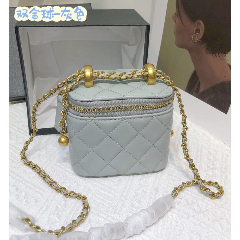 Genuine Lamb Leather Mini Square Crossbody