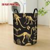1pc Dinosaur Fossil Pattern Minimalist Laundry Basket - Modern Style Fossil Storage Bin, Suitable for Rooms, Bathrooms, and Modern Style Shelf Storage