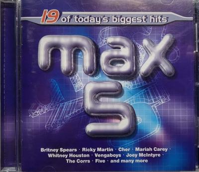 CD VARIOUS  Max 5  19 Of Todays Biggest Hits 5099749501928 SONY MUSIC 1999 Asia SoulFunk Used
