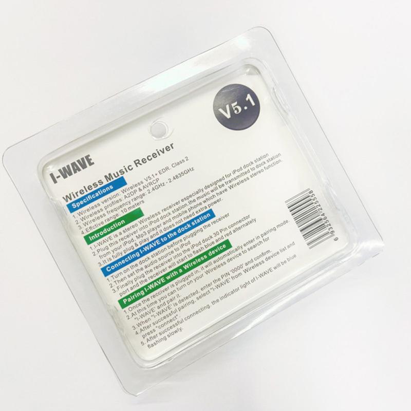 30 Pin Bluetooth uyumlu 5.1 Ses Alıcısı Müzik Mini Kablosuz Adaptör Ios İçin Uyumlu