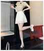 Women's Elastic Waist Pleated Chiffon Mini Skirt - Anti-Exposure, Slimming, Age-Reducing, Versatile Loose Fit for Spring/Summer.