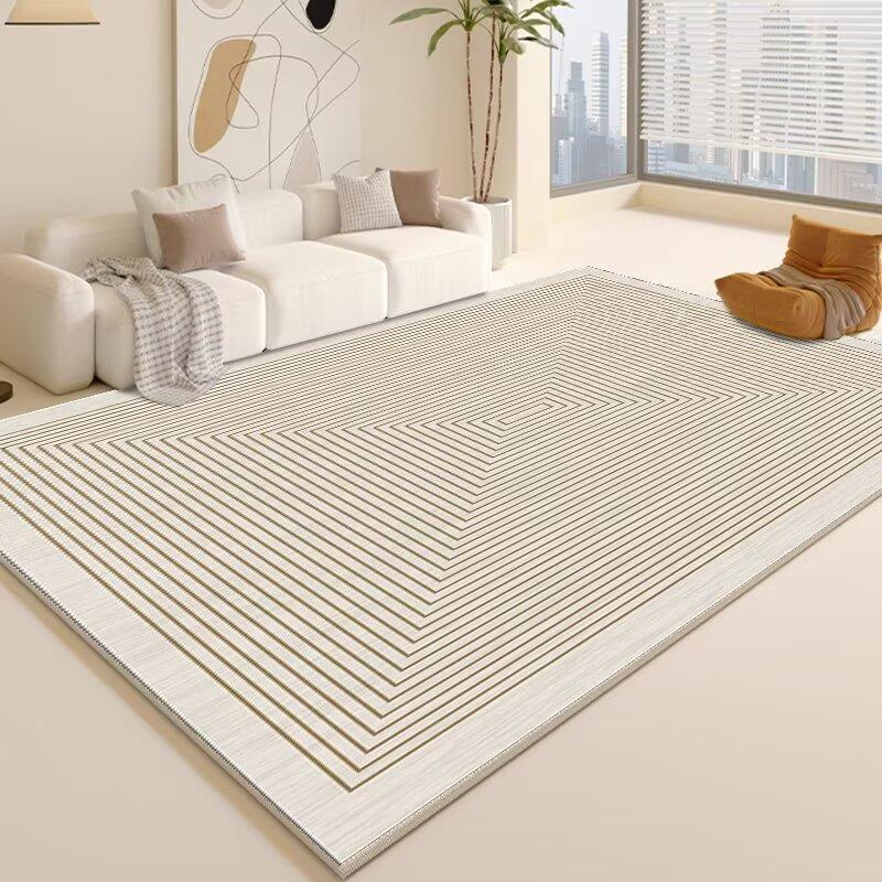 Modern Style Living Room Decoration Line Carpet Fluffy Soft Rugs for Bedroom Abstract Design Rug Home Nordic Thickened Floor Mat