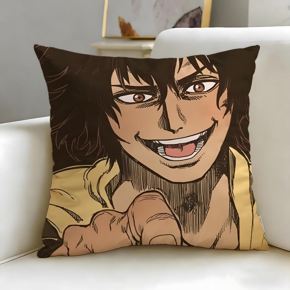 Popular Anime Kengan Ashura Cushion Cover Soft & Easy-Wash Pillow Case – Versatile for Couch, Bed, Travel and Office