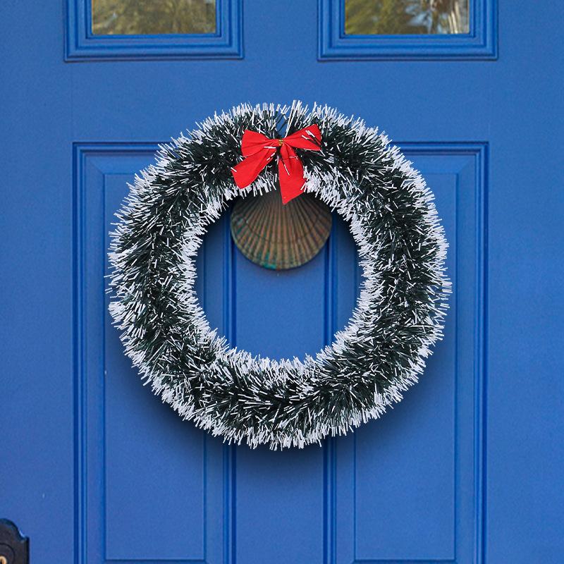 30cm Classic Christmas Wreath for Home Decor, Christmas Garland for Front Door Decor, Artificial Flowers, New Year's Decoration Garland
