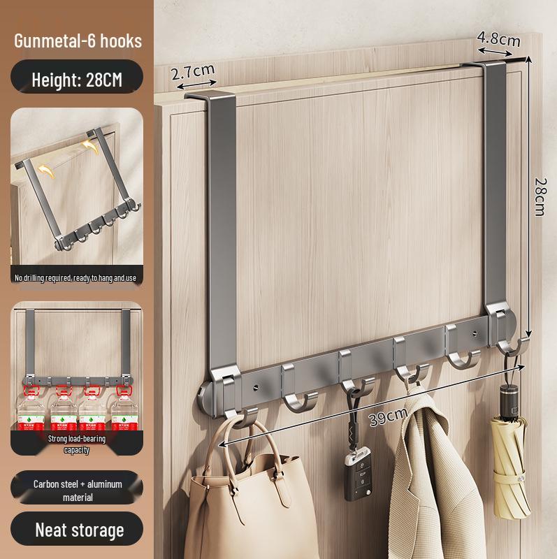 Silent Adhesive Wall-Mounted Clothes Hanger Hook for Bedroom Doors