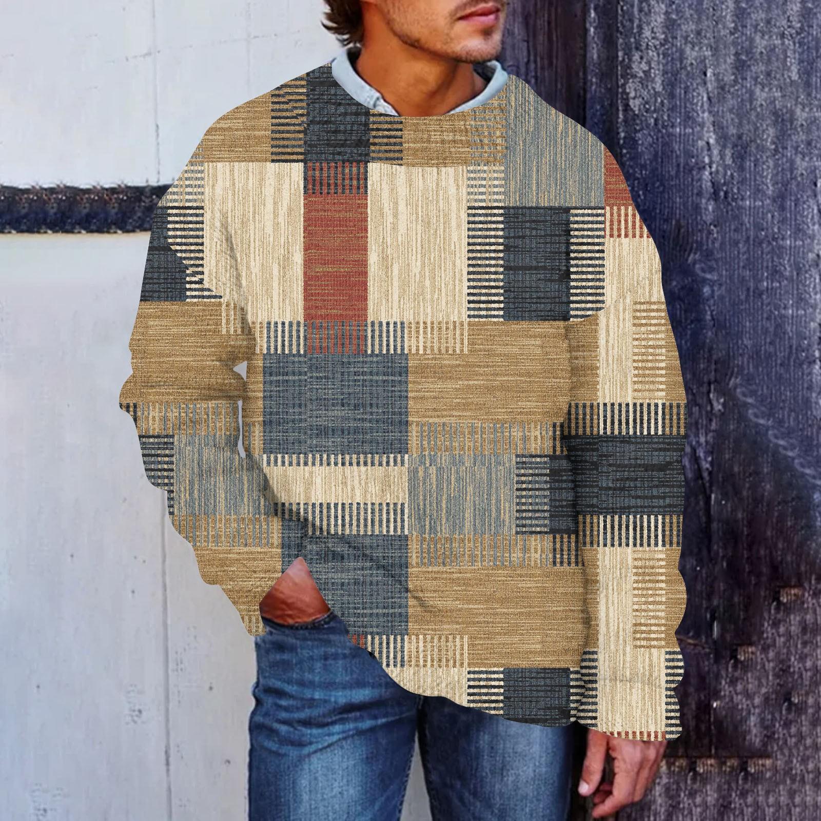 

Мужской принтованный синтетический свитер с круглым вырезом, спортивная одежда, свободный топ с длинными рукавами XXXXL оранжевый