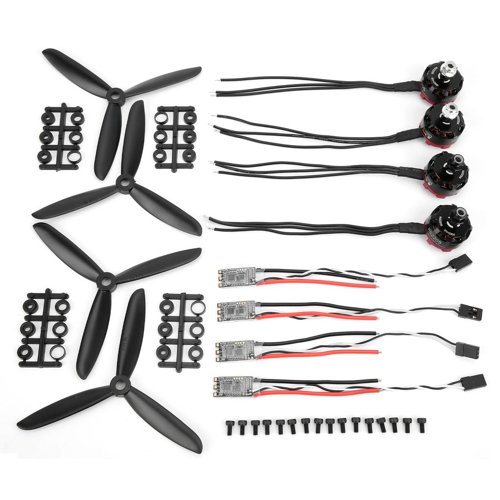 2205 2300 KV Aluminium Alloy CW+CCW Motor 20A Brushless ESC+Propeller Kit Set RC Accessory