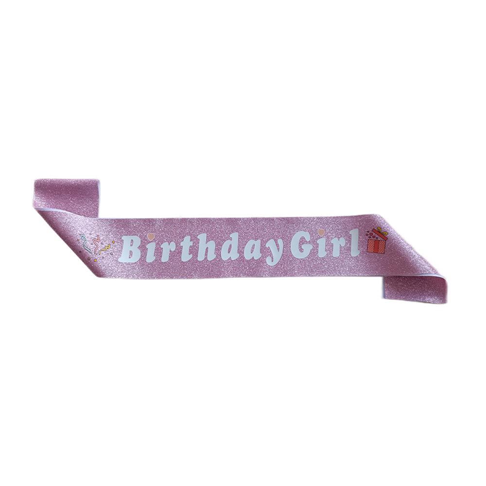 Glitter Gold Birthday Sash for Girls