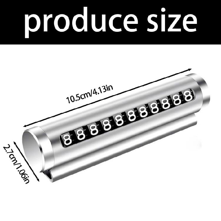 Not Slip Roller Face Temporary Parking Sign Aluminum Car Phone Plate Fade Resistant Car Parking Number Plate Roller