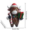 Highland Cow Figurine Christmas Highland Cow Figure Rustic Cute Ornament For Dorm Farmhouse Bathroom Classroom Kitchen Nursery