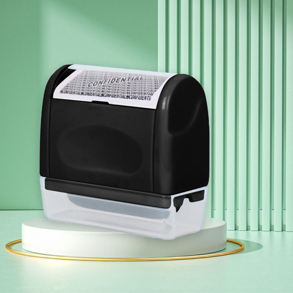 Leakproof Identity Theft Protection Roller Stamp Portable Roller Stamp Manual Roller Stamp Garbled Chapter Ink Refill