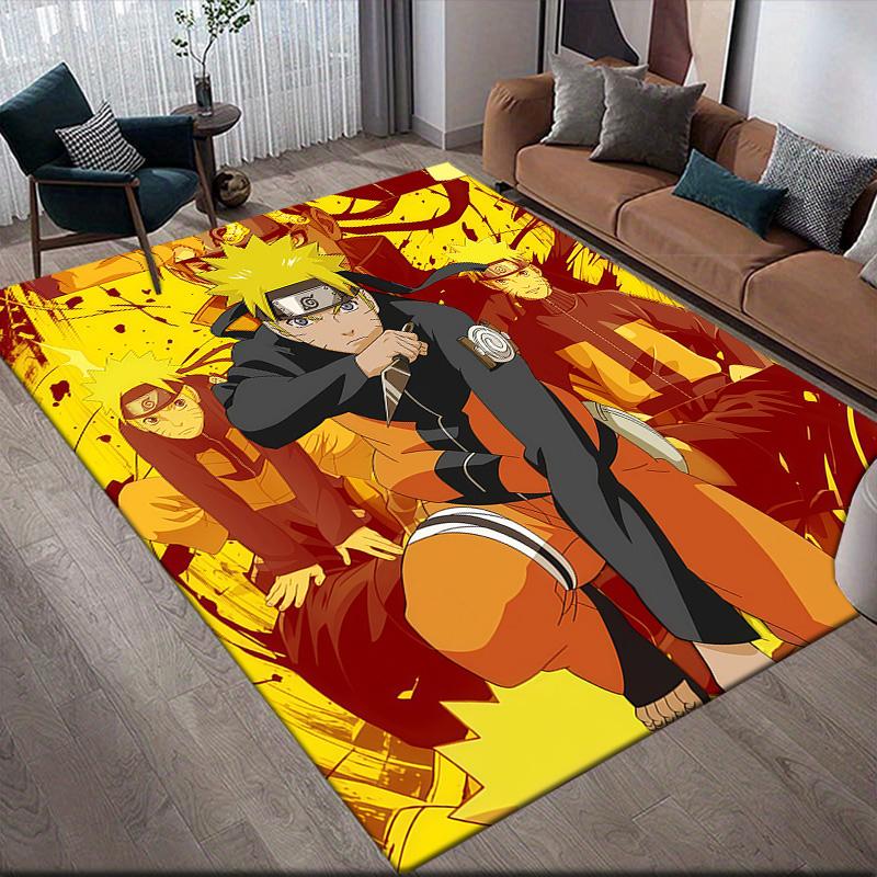 Naruto Naruto & Sasuke Collage Anti-Slip Rug, Rectangular Carpet for Bedroom & Game Area