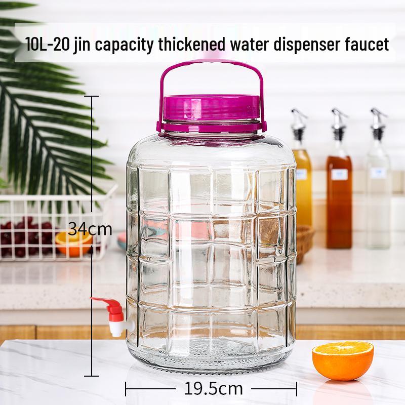 Large Capacity Sealed Glass Jar: Perfect for Wine, Kimchi, Pickling, and Brewing