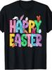 UnisexS Easter Bunny And Egg Hunt Graphic TShirt Sm Heavyweight Relaxed Fit Short Sleeve Happy Easter Lettering with Bunn